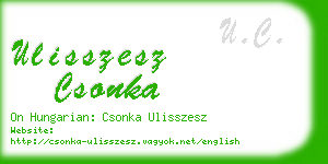 ulisszesz csonka business card